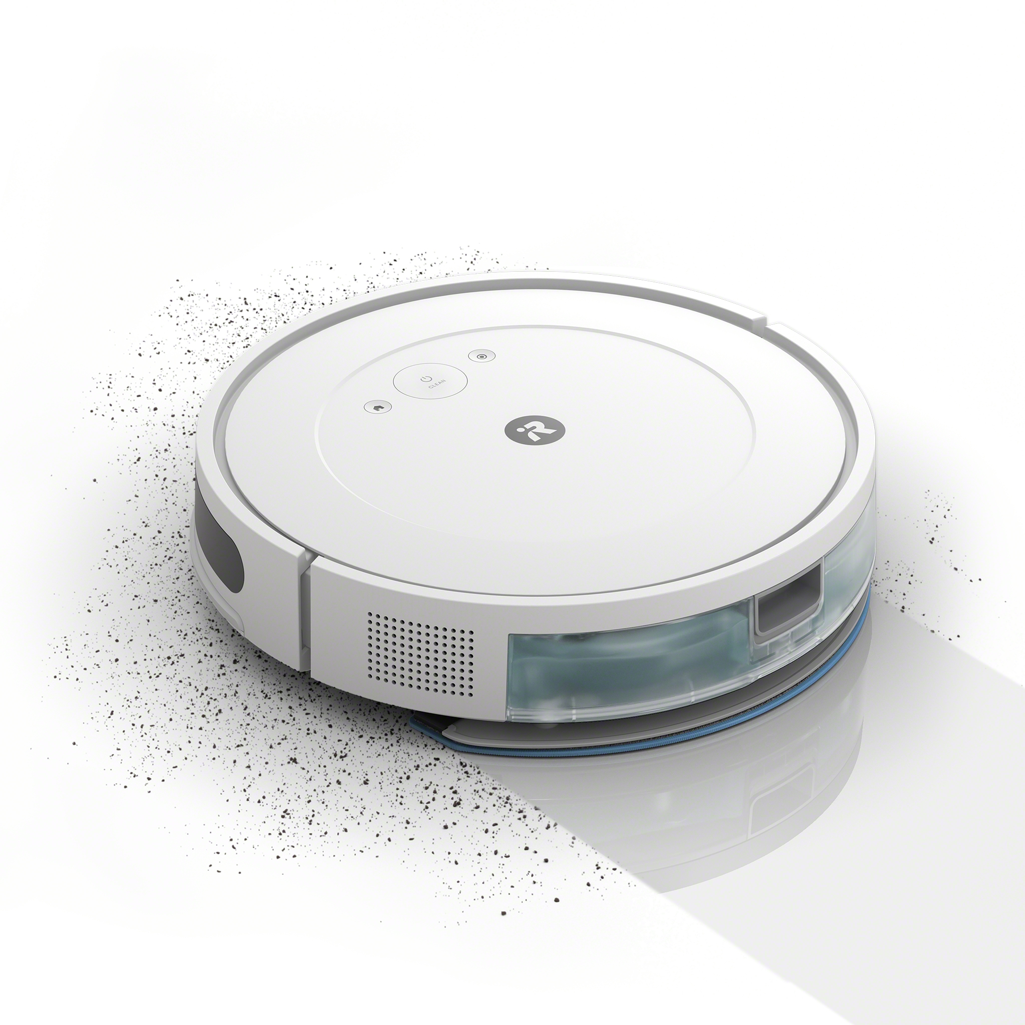 Roomba_Combo_Essential_White_Photo_Studio_AngledLeft_Cleaning_FilledWaterbin_3000x3000